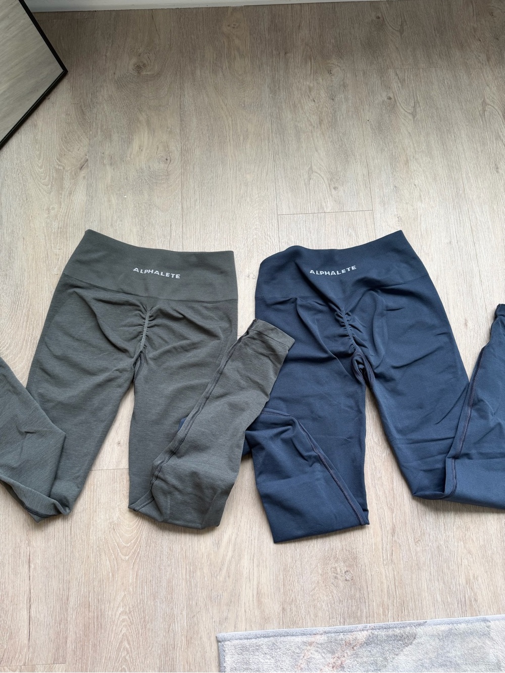 Alphalete Amplify TWO (2) Leggings - Gray & Navy